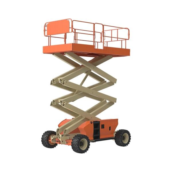 scissor lifts are typically used for material handling and are capable of lifting heavy equipment